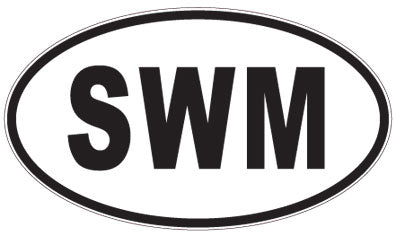 SWM - 3 Letter Initials Oval Magnet
