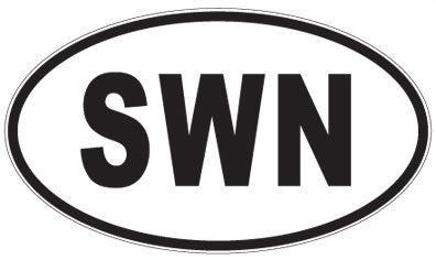 SWN - 3 Letter Initials Oval Magnet