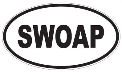 SWOAP - Oval Sticker
