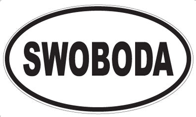 SWOBODA - Oval Sticker