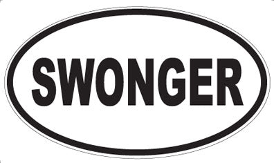 SWONGER - Oval Sticker
