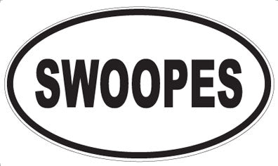 SWOOPES - Oval Sticker