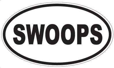 SWOOPS - Oval Sticker