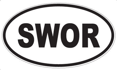 SWOR - Oval Sticker