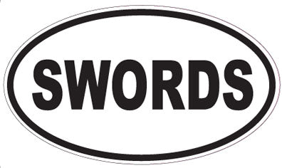 SWORDS - Oval Sticker
