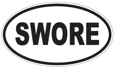 SWORE - Oval Sticker