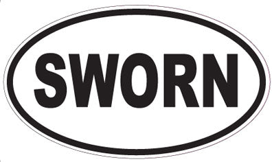 SWORN - Oval Sticker