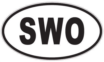SWO - 3 Letter Initials Oval Magnet