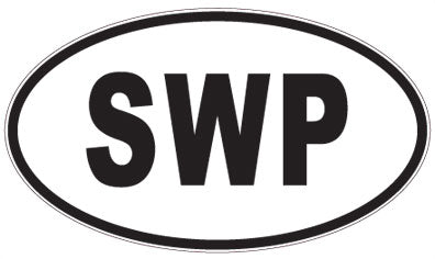 SWP - 3 Letter Initials Oval Magnet