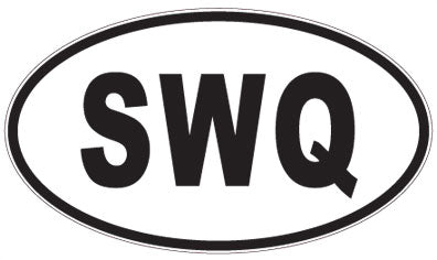 SWQ - 3 Letter Initials Oval Magnet