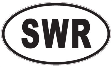 SWR - 3 Letter Initials Oval Magnet