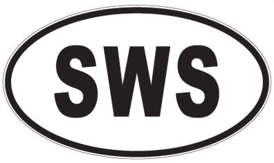 SWS - 3 Letter Initials Oval Magnet