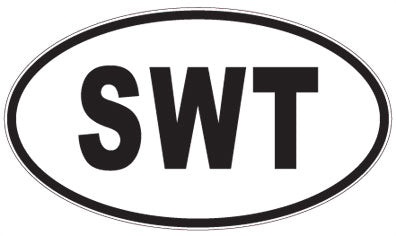 SWT - 3 Letter Initials Oval Magnet