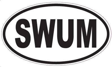SWUM - Oval Sticker