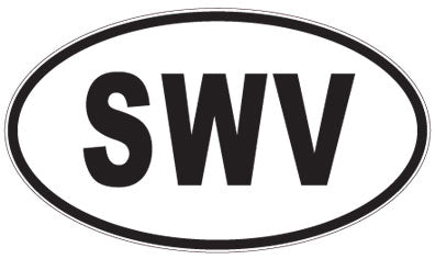 SWV - 3 Letter Initials Oval Magnet