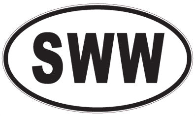 SWW - 3 Letter Initials Oval Magnet