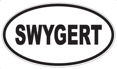 SWYGERT - Oval Sticker
