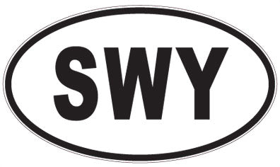 SWY - 3 Letter Initials Oval Magnet