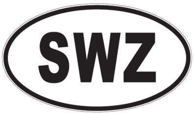 SWZ - 3 Letter Initials Oval Magnet