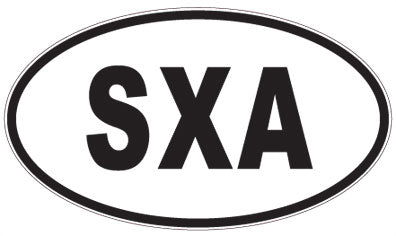 SXA - 3 Letter Initials Oval Magnet