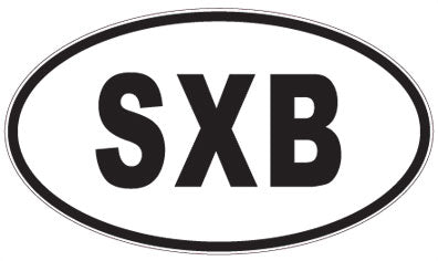 SXB - 3 Letter Initials Oval Magnet
