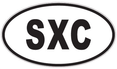 SXC - 3 Letter Initials Oval Magnet