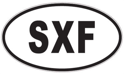 SXF - 3 Letter Initials Oval Magnet