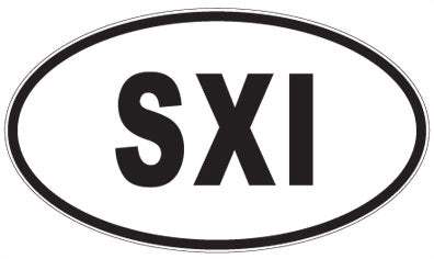 SXI - 3 Letter Initials Oval Magnet