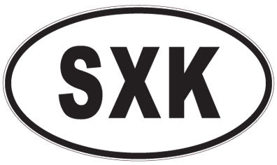 SXK - 3 Letter Initials Oval Magnet