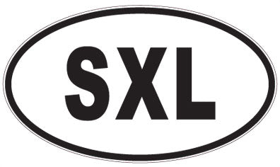 SXL - 3 Letter Initials Oval Magnet