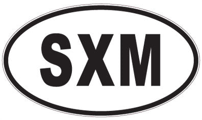 SXM - 3 Letter Initials Oval Magnet