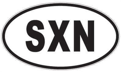 SXN - 3 Letter Initials Oval Magnet