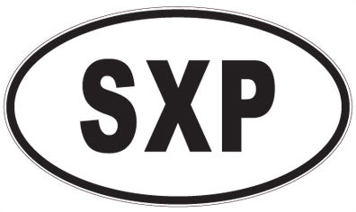 SXP - 3 Letter Initials Oval Magnet