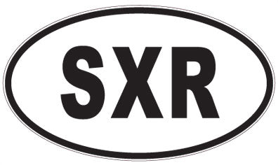 SXR - 3 Letter Initials Oval Magnet