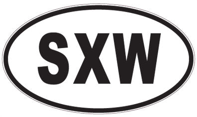 SXW - 3 Letter Initials Oval Magnet