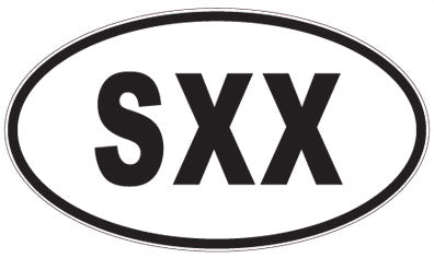 SXX - 3 Letter Initials Oval Magnet