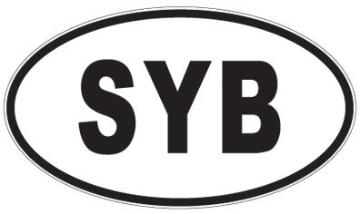 SYB - 3 Letter Initials Oval Magnet
