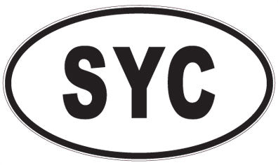 SYC - 3 Letter Initials Oval Magnet