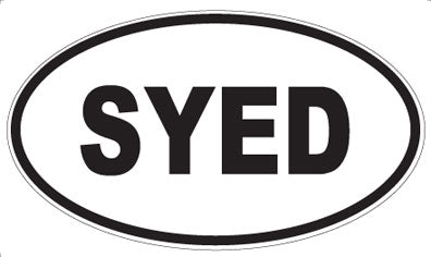 SYED - Oval Sticker