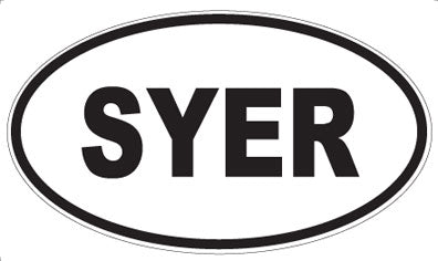 SYER - Oval Sticker