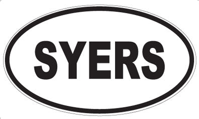 SYERS - Oval Sticker