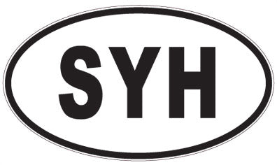 SYH - 3 Letter Initials Oval Magnet