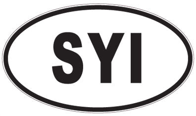SYI - 3 Letter Initials Oval Magnet