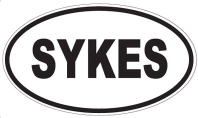 SYKES - Oval Sticker