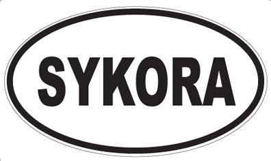 SYKORA - Oval Sticker