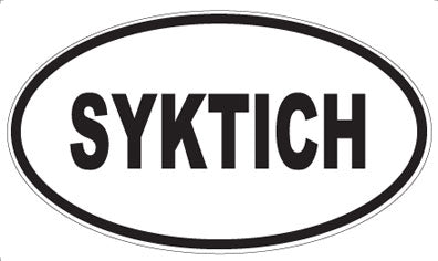 SYKTICH - Oval Sticker