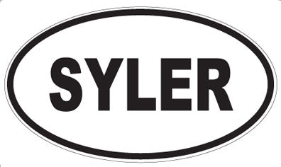 SYLER - Oval Sticker