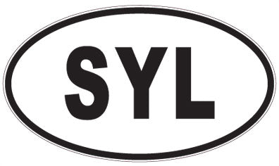 SYL - 3 Letter Initials Oval Magnet
