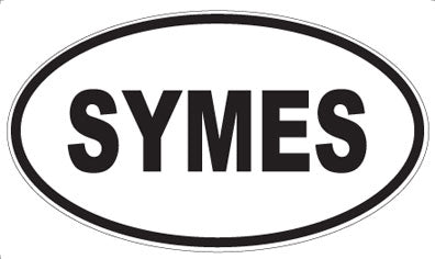 SYMES - Oval Sticker