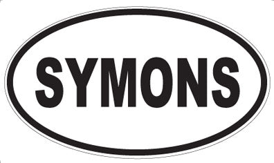 SYMONS - Oval Sticker